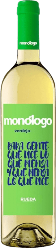 8,95 € Envío gratis | Vino blanco Monólogo Laguardia Crianza D.O. Rueda Castilla y León España Verdejo Botella 75 cl