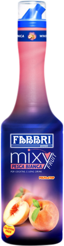 21,95 € Бесплатная доставка | Schnapp Fabbri Mixyfruit Purée de Melocotón Pesca Bianca Италия бутылка 1 L Без алкоголя
