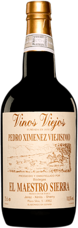 89,95 € 免费送货 | 强化酒 Maestro Sierra PX Viejísimo D.O. Jerez-Xérès-Sherry 安达卢西亚 西班牙 Pedro Ximénez 瓶子 75 cl