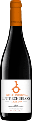 7,95 € 免费送货 | 红酒 Entrechuelos 岁 I.G.P. Vino de la Tierra de Cádiz 安达卢西亚 西班牙 Tempranillo, Merlot, Syrah, Cabernet Sauvignon 瓶子 75 cl