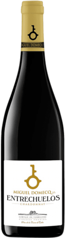 5,95 € Free Shipping | White wine Entrechuelos Young I.G.P. Vino de la Tierra de Cádiz Andalusia Spain Chardonnay Bottle 75 cl