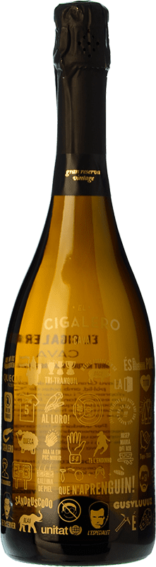 14,95 € Бесплатная доставка | Белое игристое вино Martí Serdà El Cigalero Brut Nature — Брют Натюр Гран Резерва D.O. Cava Испания Бутылка 75 cl