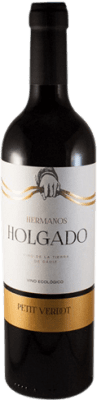 12,95 € 免费送货 | 红酒 Hermanos Holgado 橡木 I.G.P. Vino de la Tierra de Cádiz 安达卢西亚 西班牙 Petit Verdot 瓶子 75 cl