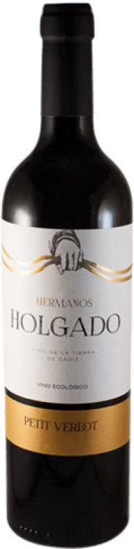 13,95 € Envio grátis | Vinho tinto Hermanos Holgado Carvalho I.G.P. Vino de la Tierra de Cádiz Andaluzia Espanha Petit Verdot Garrafa 75 cl