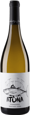 7,95 € Envio grátis | Vinho branco Santiago Jordi Atuna Jovem D.O. Somontano Aragão Espanha Chardonnay Garrafa 75 cl