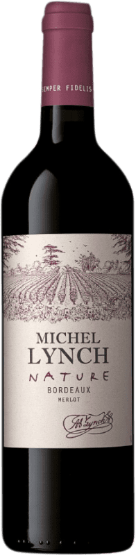14,95 € Spedizione Gratuita | Vino rosso Michel Lynch Nature Rouge A.O.C. Bordeaux bordò Francia Merlot Bottiglia 75 cl