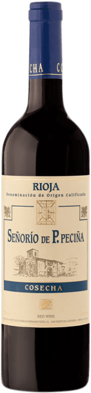 6,95 € Spedizione Gratuita | Vino rosso Hermanos Peciña Señorío de P. Peciña Tinto D.O.Ca. Rioja La Rioja Spagna Tempranillo, Graciano, Grenache Tintorera Bottiglia 75 cl