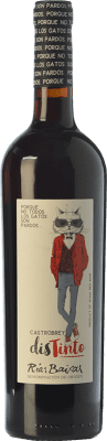15,95 € Free Shipping | Red wine CastroBrey Distinto Oak D.O. Rías Baixas Galicia Spain Caíño Black Bottle 75 cl