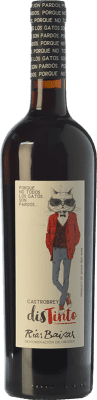 15,95 € Envio grátis | Vinho tinto CastroBrey Distinto Carvalho D.O. Rías Baixas Galiza Espanha Caíño Preto Garrafa 75 cl