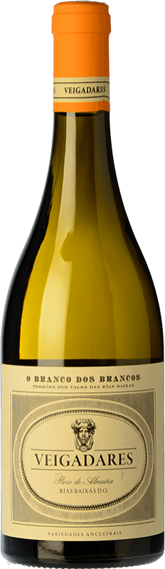 19,95 € Envío gratis | Vino blanco Adegas Galegas Veigadares Crianza D.O. Rías Baixas Galicia España Loureiro, Treixadura, Albariño, Caíño Blanco Botella 75 cl
