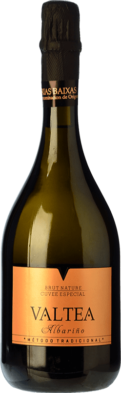 19,95 € 免费送货 | 白起泡酒 Valtea Cuvée Especial Brut Nature D.O. Rías Baixas 加利西亚 西班牙 Albariño 瓶子 75 cl