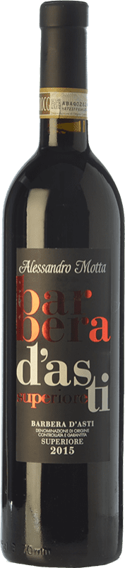 15,95 € Kostenloser Versand | Rotwein Alessandro Motta Superiore D.O.C. Barbera d'Asti Piemont Italien Barbera Flasche 75 cl