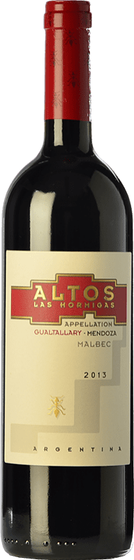 52,95 € 免费送货 | 红酒 Altos Las Hormigas Gualtallary 岁 I.G. Mendoza 门多萨 阿根廷 Malbec 瓶子 75 cl