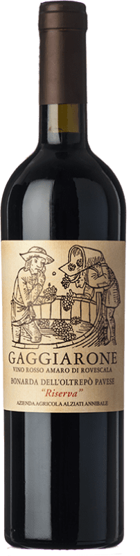 32,95 € Spedizione Gratuita | Vino rosso Annibale Alziati Gaggiarone Riserva D.O.C. Oltrepò Pavese lombardia Italia Croatina, Rara Bottiglia 75 cl