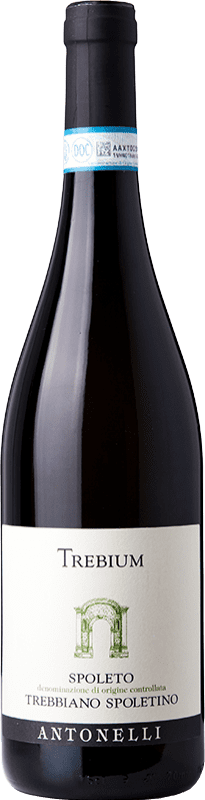 16,95 € Envío gratis | Vino Blanco Antonelli San Marco Spoletino Trebium I.G.T. Umbria Umbria Italia Trebbiano Eco Ecológico Botella 75 cl