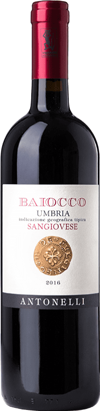 9,95 € Kostenloser Versand | Rotwein Antonelli San Marco Baiocco I.G.T. Umbria Umbrien Italien Sangiovese Flasche 75 cl