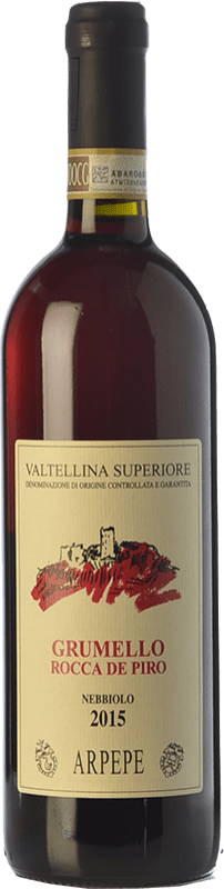 39,95 € Бесплатная доставка | Красное вино Ar.Pe.Pe. Grumello Rocca de Piro D.O.C.G. Valtellina Superiore Ломбардии Италия Nebbiolo бутылка 75 cl