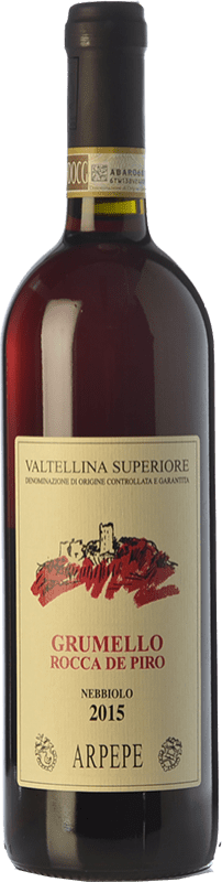 41,95 € Kostenloser Versand | Rotwein Ar.Pe.Pe. Grumello Rocca de Piro Superior D.O.C. Valtellina Lombardei Italien Nebbiolo Flasche 75 cl