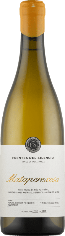 27,95 € Envío gratis | Vino blanco Fuentes del Silencio Mataperezosa Blanco I.G.P. Vino de la Tierra de Castilla y León Castilla la Mancha España Palomino Fino, Doña Blanca Botella 75 cl