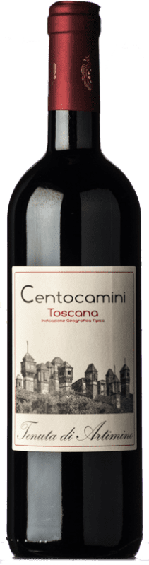10,95 € Kostenloser Versand | Rotwein Artimino Rosso Centocamini I.G.T. Toscana Toskana Italien Sangiovese Flasche 75 cl