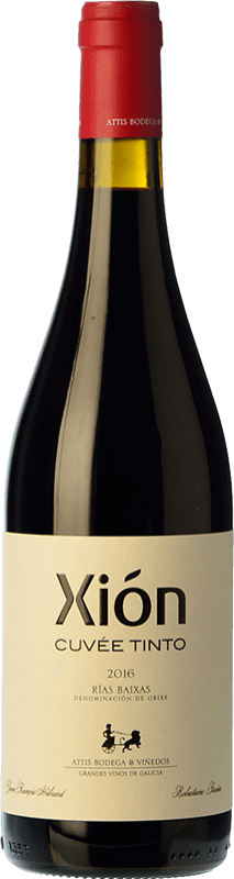 17,95 € 免费送货 | 红葡萄酒 Attis Xión Cuvée 橡木 D.O. Rías Baixas 加利西亚 西班牙 Sousón — Sousão — 苏桑, Espadeiro — 埃斯帕代罗, Pedral — 佩德拉尔 75 cl