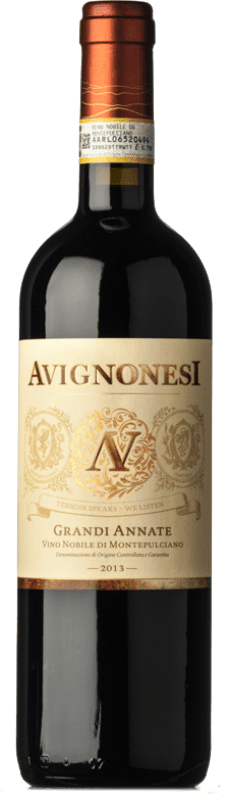 72,95 € Spedizione Gratuita | Vino rosso Avignonesi Grandi Annate D.O.C.G. Vino Nobile di Montepulciano Toscana Italia Prugnolo Gentile Bottiglia 75 cl