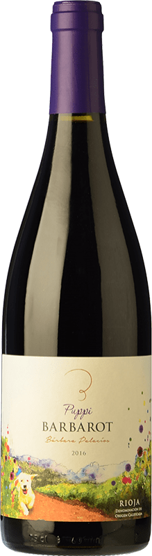 13,95 € Бесплатная доставка | Красное вино Montenegro Puppi Barbarot Дуб D.O.Ca. Rioja Ла-Риоха Испания Tempranillo, Merlot бутылка 75 cl