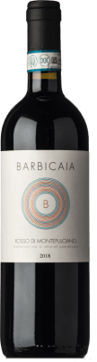 15,95 € Spedizione Gratuita | Vino rosso Barbicaia D.O.C. Rosso di Montepulciano Toscana Italia Prugnolo Gentile Bottiglia 75 cl