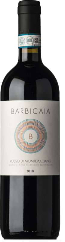 14,95 € Envío gratis | Vino tinto Barbicaia D.O.C. Rosso di Montepulciano Toscana Italia Prugnolo Gentile Botella 75 cl
