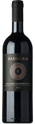 27,95 € Spedizione Gratuita | Vino rosso Barbicaia D.O.C.G. Vino Nobile di Montepulciano Toscana Italia Prugnolo Gentile Bottiglia 75 cl