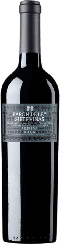 31,95 € Envoi gratuit | Vin rouge Barón de Ley 7 Viñas Réserve D.O.Ca. Rioja La Rioja Espagne Tempranillo, Grenache, Graciano, Mazuelo, Viura, Malvasía Bouteille 75 cl