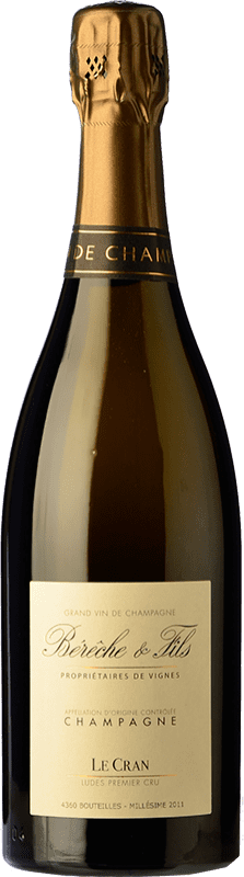 92,95 € Бесплатная доставка | Белое игристое Bérêche Le Cran Premier Cru Природа Брута A.O.C. Champagne шампанское Франция Pinot Black, Chardonnay бутылка 75 cl