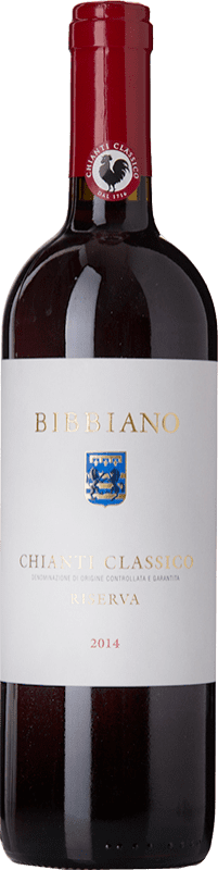 33,95 € Envío gratis | Vino tinto Bibbiano Reserva D.O.C.G. Chianti Classico Toscana Italia Sangiovese Botella 75 cl