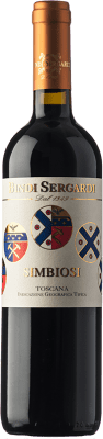 33,95 € Kostenloser Versand | Rotwein Bindi Sergardi Rosso Simbiosi I.G.T. Toscana Toskana Italien Merlot, Cabernet Sauvignon Flasche 75 cl