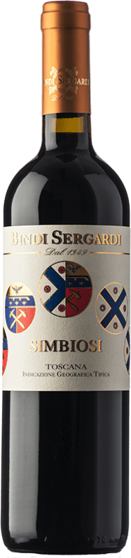 33,95 € Free Shipping | Red wine Bindi Sergardi Rosso Simbiosi I.G.T. Toscana Tuscany Italy Merlot, Cabernet Sauvignon Bottle 75 cl