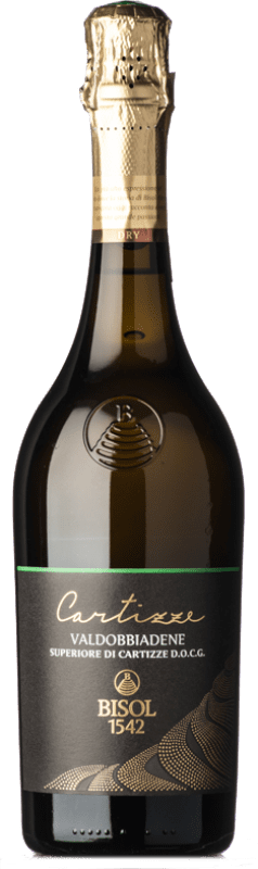57,95 € 免费送货 | 白起泡酒 Bisol Cartizze Seco — 干型 特级 D.O.C.G. Prosecco di Conegliano-Valdobbiadene 威尼托 意大利 Glera — 格莱拉 瓶装 75 cl