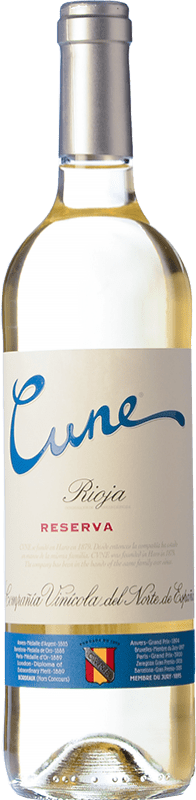 19,95 € Бесплатная доставка | Белое вино Norte de España - CVNE Cune Blanco Резерв D.O.Ca. Rioja Ла-Риоха Испания Viura бутылка 75 cl