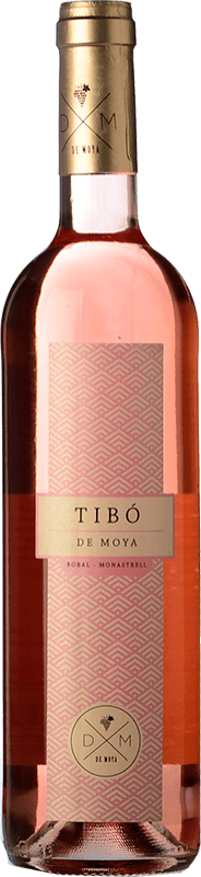 6,95 € Kostenloser Versand | Rosé-Wein Bodega de Moya Tibó Rosado D.O. Utiel-Requena Valencianische Gemeinschaft Spanien Monastrell, Bobal Flasche 75 cl