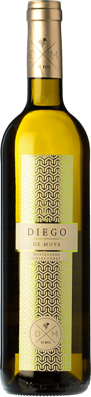 7,95 € Envio grátis | Vinho branco Bodega de Moya Diego Crianza D.O. Utiel-Requena Comunidade Valenciana Espanha Chardonnay, Merseguera Garrafa 75 cl