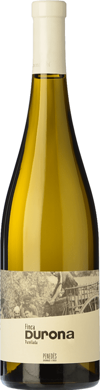 18,95 € Envío gratis | Vino Blanco Mont-Rubí Finca Durona Crianza D.O. Penedès Cataluña España Parellada Botella 75 cl