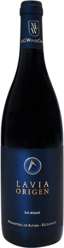 19,95 € Free Shipping | Red wine Lavia Origen Aged D.O. Bullas Spain Monastrell Organic Bottle 75 cl