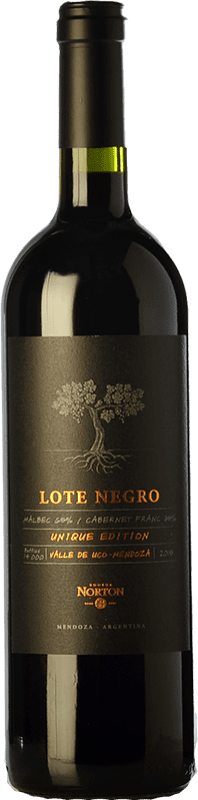 33,95 € Free Shipping | Red wine Norton Lote Negro Aged I.G. Mendoza Mendoza Argentina Cabernet Franc, Malbec Bottle 75 cl