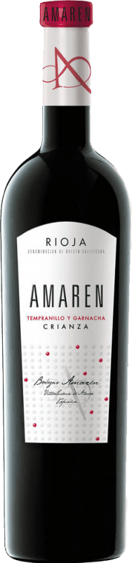 18,95 € Envio grátis | Vinho tinto Amaren Crianza D.O.Ca. Rioja La Rioja Espanha Tempranillo, Grenache Garrafa 75 cl