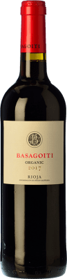 12,95 € 免费送货 | 红葡萄酒 Basagoiti 橡木 D.O.Ca. Rioja 拉里奥哈 西班牙 Tempranillo — 丹魄, Garnacha — 歌海娜 Eco — 生态 有机 天然 75 cl