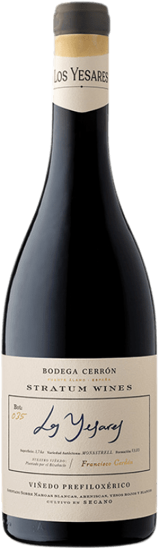 61,95 € Free Shipping | Red wine Cerrón Stratum Wines Los Yesares D.O. Jumilla Region of Murcia Spain Monastel de Rioja Bottle 75 cl