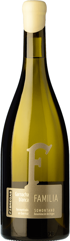 16,95 € Envío gratis | Vino blanco Fábregas Fermentado en Barrica D.O. Somontano Aragón España Garnacha Blanca Botella 75 cl