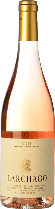 8,95 € Envio grátis | Vinho rosé Familia Chávarri Larchago Rosado D.O.Ca. Rioja La Rioja Espanha Tempranillo Garrafa 75 cl