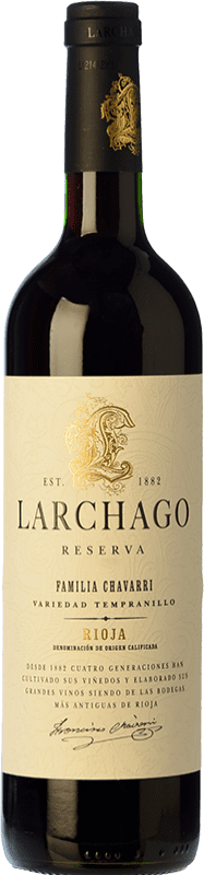 26,95 € Free Shipping | Red Wine Familia Chávarri Larchago Reserve — Aged D.O.Ca. Rioja The Rioja Spain Tempranillo 75 cl