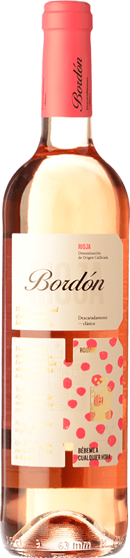 6,95 € Free Shipping | Rosé wine Bodegas Franco Españolas Bordón Rosado D.O.Ca. Rioja The Rioja Spain Grenache, Viura Bottle 75 cl