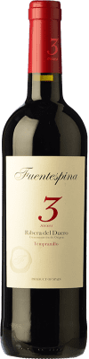 8,95 € Envoi gratuit | Vin rouge Fuentespina 3 Meses Chêne D.O. Ribera del Duero Castille et Leon Espagne Tempranillo Bouteille 75 cl
